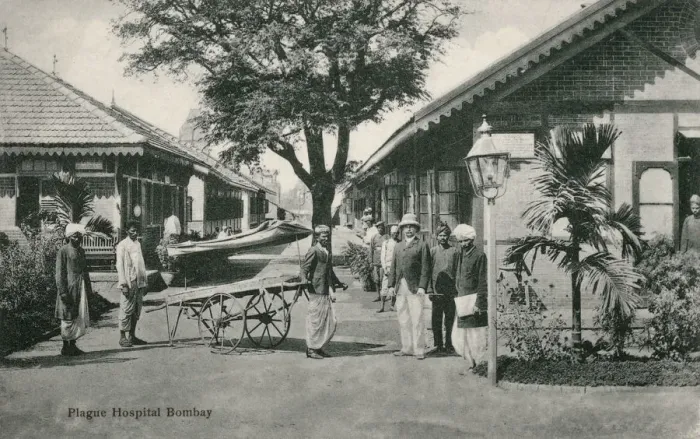 Framed Print : Plague Hospital, Bombay (Mumbai), India Date: circa 1908 Framed Print : Plague Hospital, Bombay (Mumbai), India Date: circa 1908