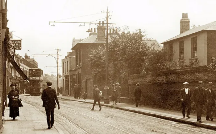 Framed Print : Plaistow High Street early 1900s Framed Print : Plaistow High Street early 1900s