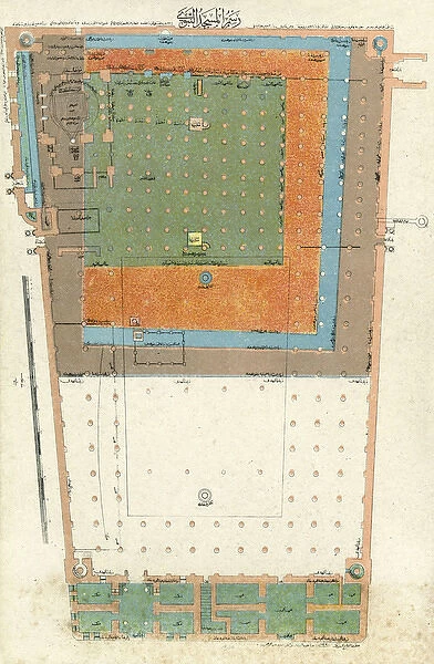 Plan of the Al-Masjid Al-Nabawi Mosque, Medina