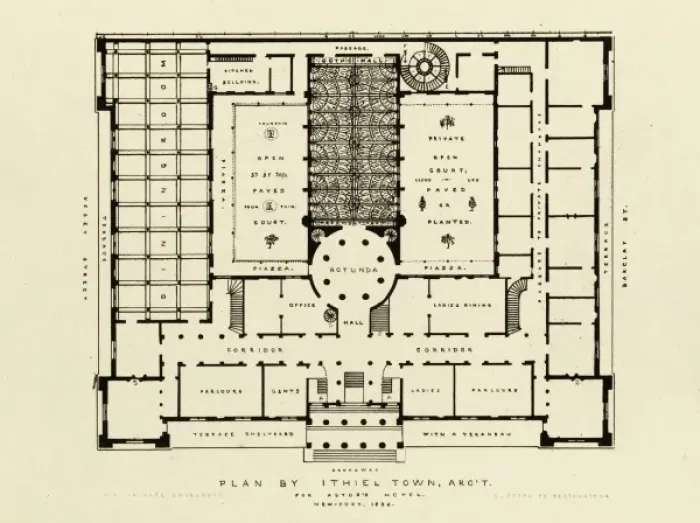 Framed Print : Plan for Astors Hotel. New-York, 1832 Framed Print : Plan for Astors Hotel. New-York, 1832