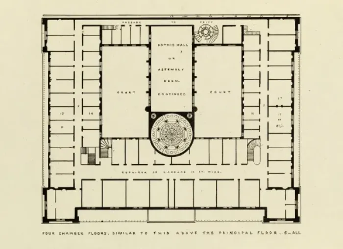 Framed Print : Plan for Astors Hotel. New-York, 1832 Framed Print : Plan for Astors Hotel. New-York, 1832