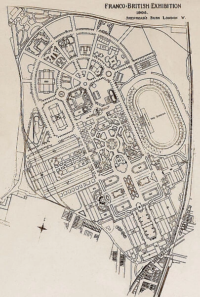 Plan of Franco British White City Exhibition in