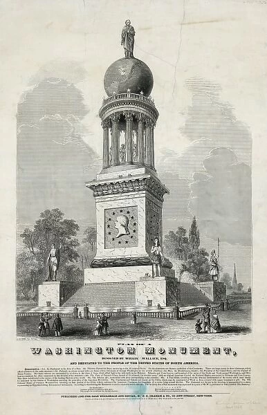 Plan of a Washington monument, designed by William Wallace