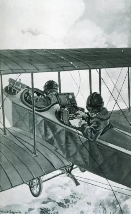 Framed Print : Plane with Telegraph Framed Print : Plane with Telegraph