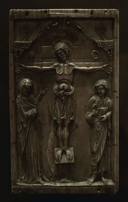 Framed Print : Plaque for a binding with the Crucifixion. Byzantium Framed Print : Plaque for a binding with the Crucifixion. Byzantium