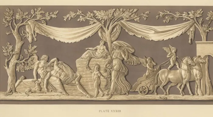 Framed Print : Plaque depicting Diana visiting Endymion Framed Print : Plaque depicting Diana visiting Endymion