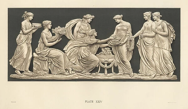 Plaque depicting an offering to Flora