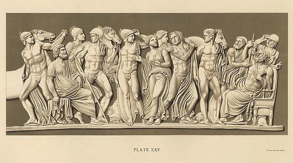 Plaque depicting the sacrifice of Iphigenia