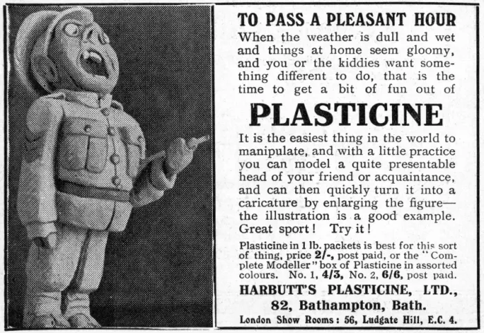 Framed Print : Plasticine advertisement, WW1 Framed Print : Plasticine advertisement, WW1