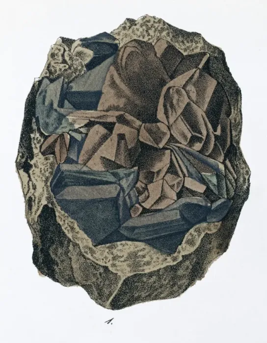 Framed Print : Plate 10, fig 1 from Mineralienbuch Framed Print : Plate 10, fig 1 from Mineralienbuch