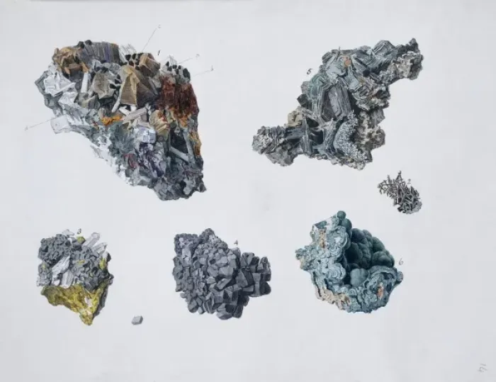 Framed Print : Plate 7 from Specimens of British Minerals? vol. 1 by P. Ras Framed Print : Plate 7 from Specimens of British Minerals? vol. 1 by P. Ras