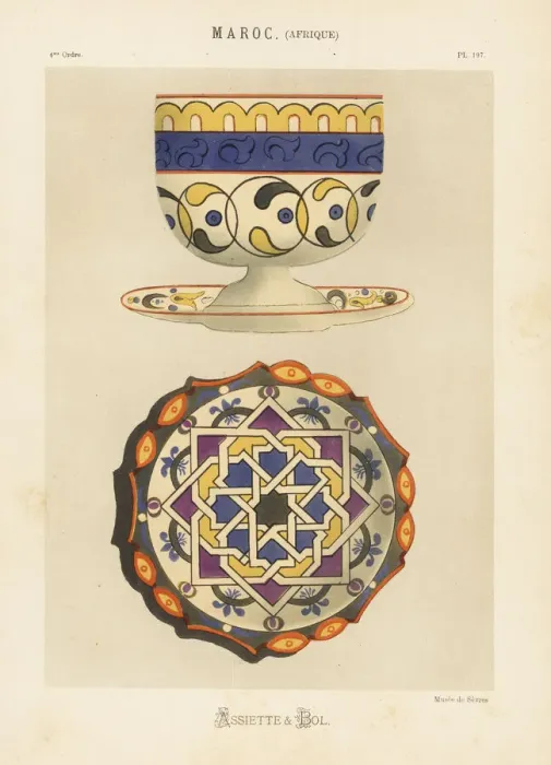 Framed Print : Plate and bowl from Morocco, Africa Framed Print : Plate and bowl from Morocco, Africa