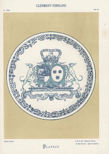 Plate with coat of arms from Clermont-Ferrand