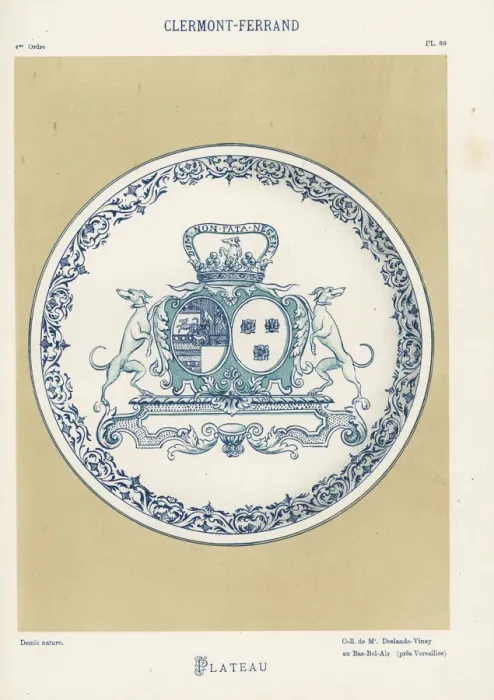 Framed Print : Plate with coat of arms from Clermont-Ferrand Framed Print : Plate with coat of arms from Clermont-Ferrand
