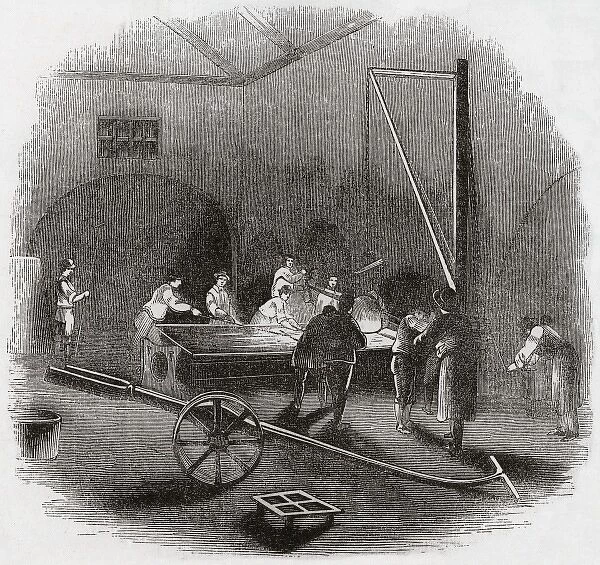 Plate Glass Casting at Cooksons Glass Works, South Shields