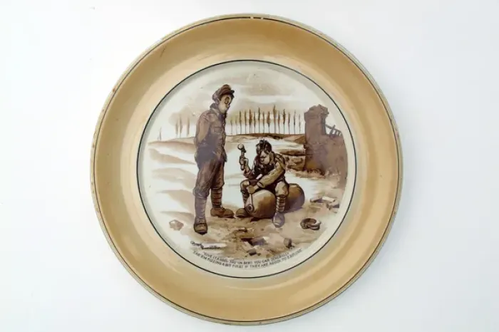 Framed Print : Plate - Give it a good ard un Bert. - Bairnsfatherwar Framed Print : Plate - Give it a good ard un Bert. - Bairnsfatherwar