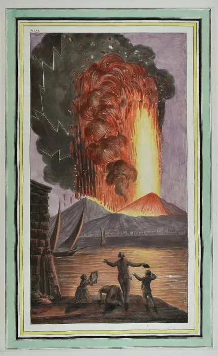 Framed Print : Plate LVI: View of the great eruption of Mount Vesuvius Framed Print : Plate LVI: View of the great eruption of Mount Vesuvius