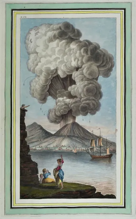 Framed Print : Plate LVII: View of the eruption of Mount Vesuvius Framed Print : Plate LVII: View of the eruption of Mount Vesuvius