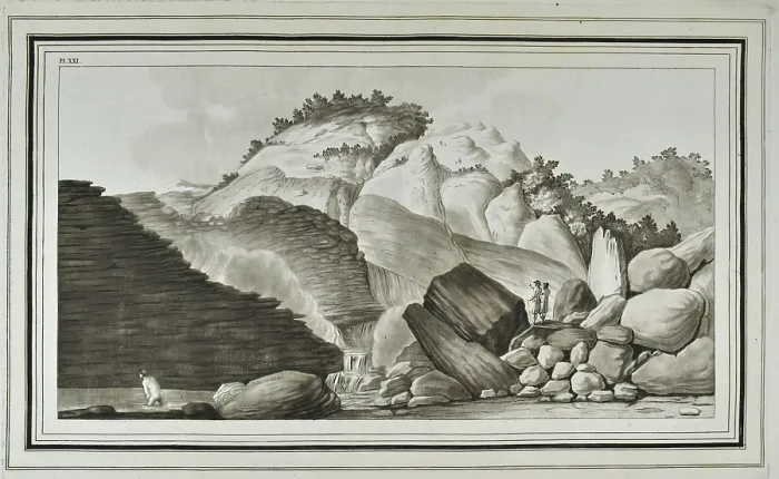 Framed Print : Plate XXI: View of the hot spring called, the Pisciarelli Framed Print : Plate XXI: View of the hot spring called, the Pisciarelli