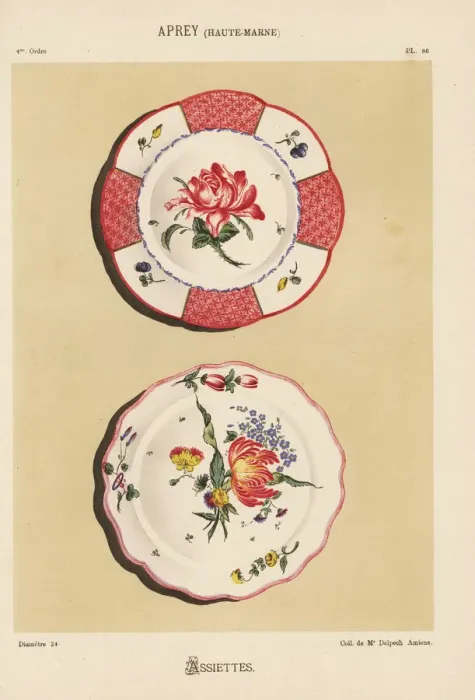 Framed Print : Plates from Aprey, Haute-Marne, France, decorated Framed Print : Plates from Aprey, Haute-Marne, France, decorated