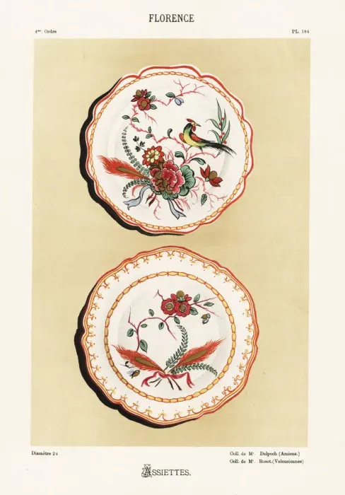 Framed Print : Plates or assiettes from Florence, Italy Framed Print : Plates or assiettes from Florence, Italy