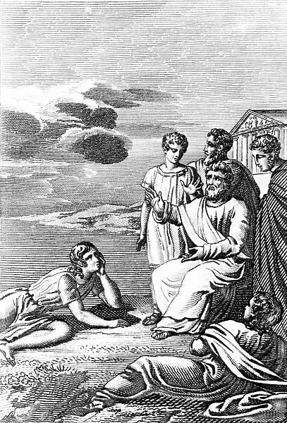 Plato aka Aristocles, with followers