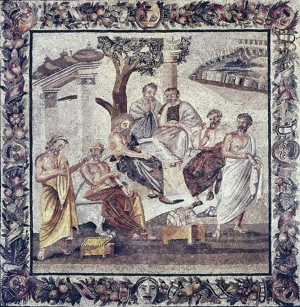 Platon and his pupils. 2nd c. BC. Roman art