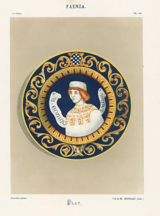 Framed Print : Platter from Faenza, Italy, Renaissance maiolica ware Framed Print : Platter from Faenza, Italy, Renaissance maiolica ware