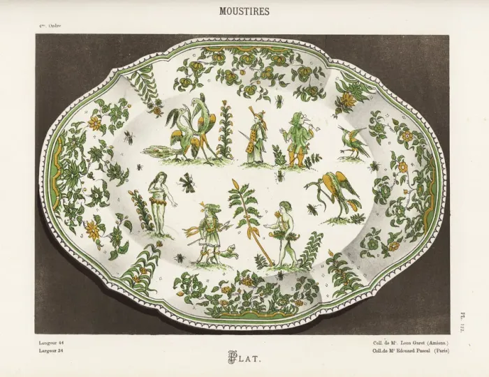 Framed Print : Platter from Moustiers, France, 18th century Framed Print : Platter from Moustiers, France, 18th century