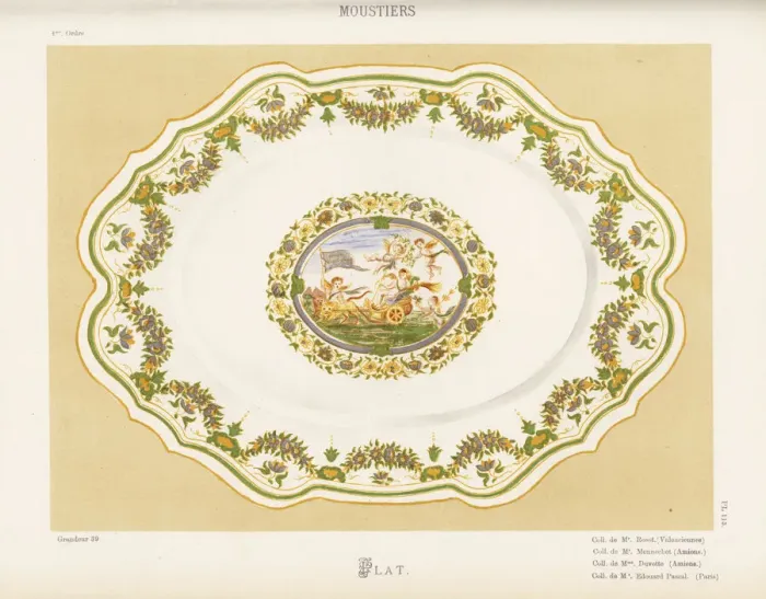 Framed Print : Platter from Moustiers, France, 18th century Framed Print : Platter from Moustiers, France, 18th century