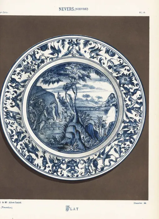 Framed Print : Platter from Nevers, France Framed Print : Platter from Nevers, France