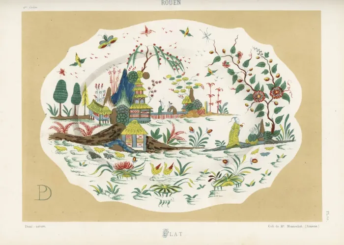Framed Print : Platter from Rouen, France Framed Print : Platter from Rouen, France