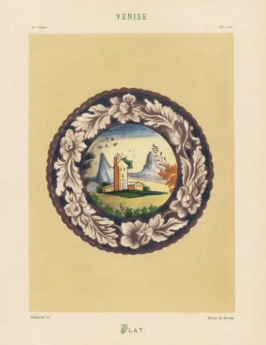 Framed Print : Platter from Venice, Italy, landscape inside Framed Print : Platter from Venice, Italy, landscape inside