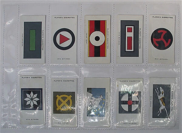 Playing Cards 1 Single Card Old Wide WW1 ARMY SERVICE CORPS Military Art Emblem 