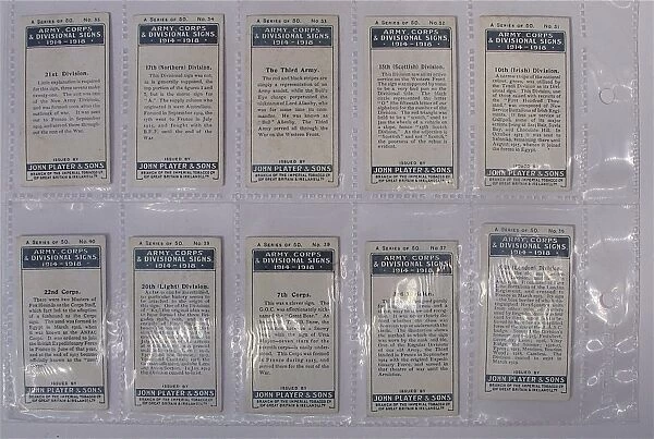 Players Cigarette cards - Army Corps and Divisional Signs