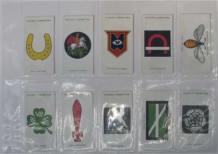 Framed Print : Players Cigarette cards - Army Corps and Divisional Signs