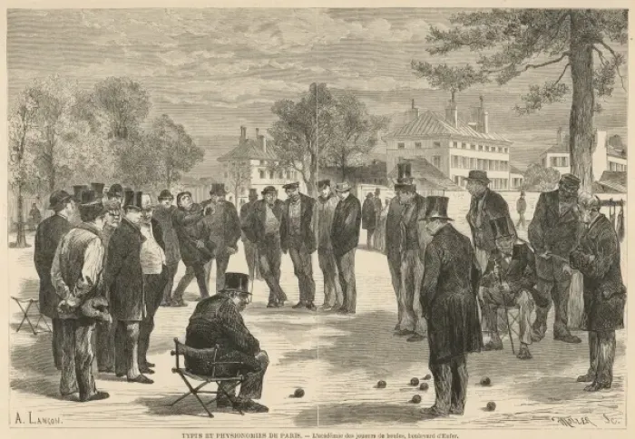 Framed Print : Playing boules in Paris Framed Print : Playing boules in Paris