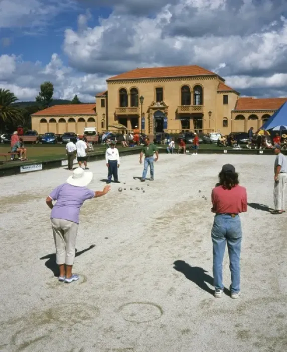 Framed Print : Playing boules in Rotorua, North Island, New Zealand Framed Print : Playing boules in Rotorua, North Island, New Zealand