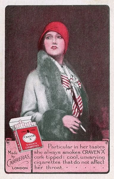 Playing card reverse - advertising for Craven A cigarettes