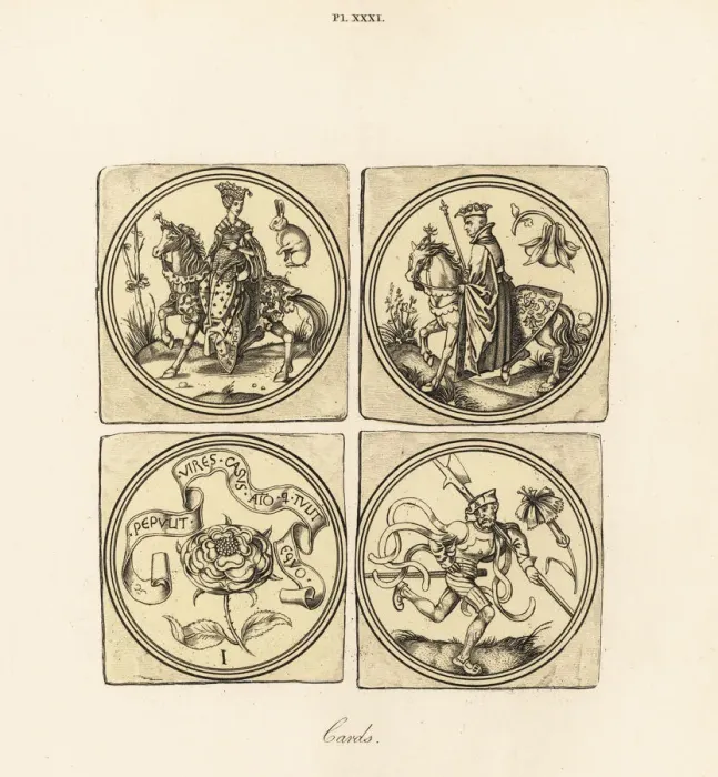 Framed Print : Playing cards from the 15th century Framed Print : Playing cards from the 15th century