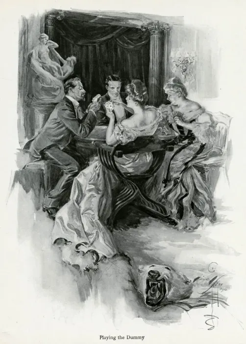 Framed Print : Playing the Dummy 1906 Framed Print : Playing the Dummy 1906