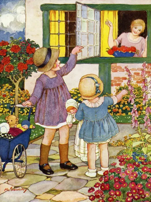 Framed Print : Playing in the garden Framed Print : Playing in the garden