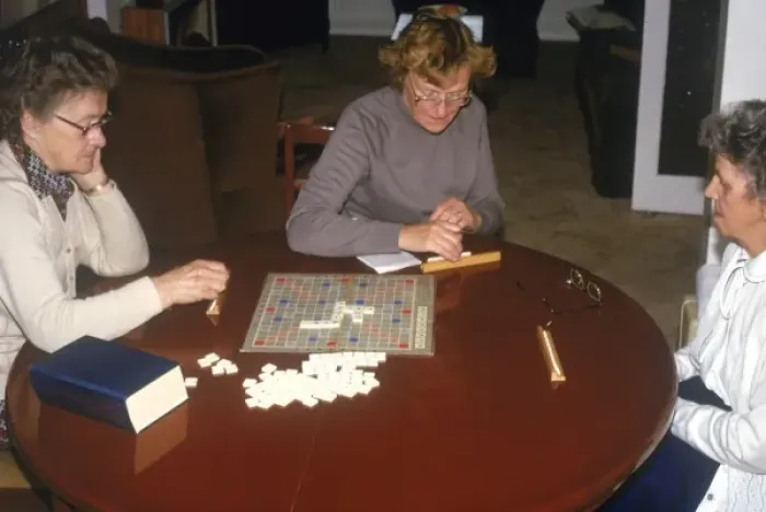 Framed Print : Playing Scrabble 1970S Framed Print : Playing Scrabble 1970S
