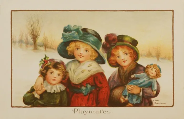Framed Print : Playmates by Ethel Parkinson Framed Print : Playmates by Ethel Parkinson