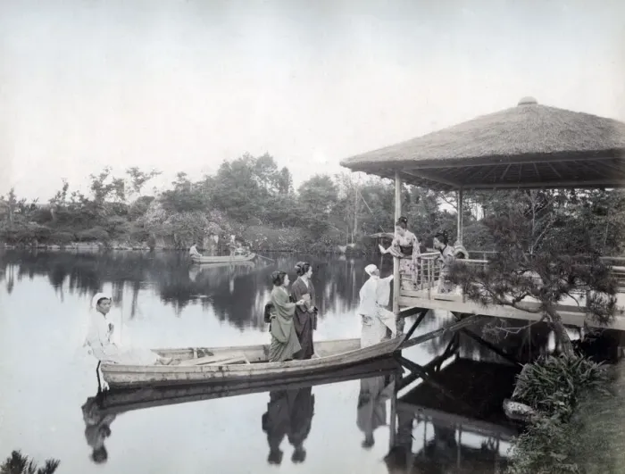 Framed Print : Pleasure boat, Japan, c. 1890 Framed Print : Pleasure boat, Japan, c. 1890