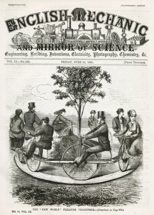 Framed Print : Pleasure velocipede 1869 Framed Print : Pleasure velocipede 1869