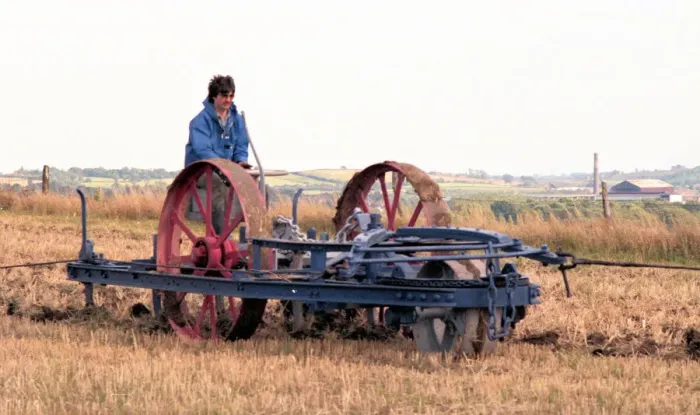 Framed Print : Plough for a Fowler Ploughing Engine combo in action Framed Print : Plough for a Fowler Ploughing Engine combo in action