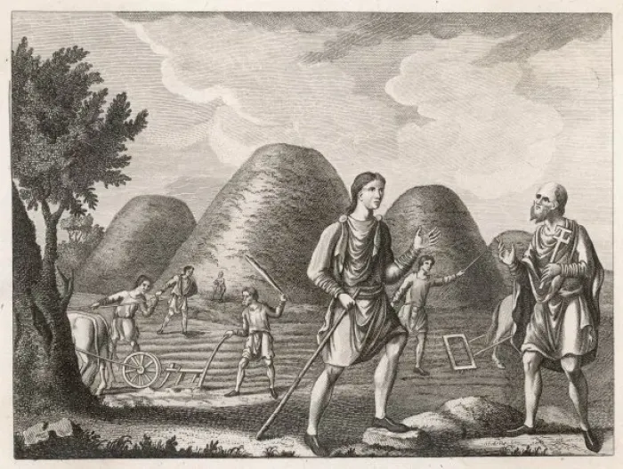 Framed Print : Ploughing Etc, Saxon Framed Print : Ploughing Etc, Saxon