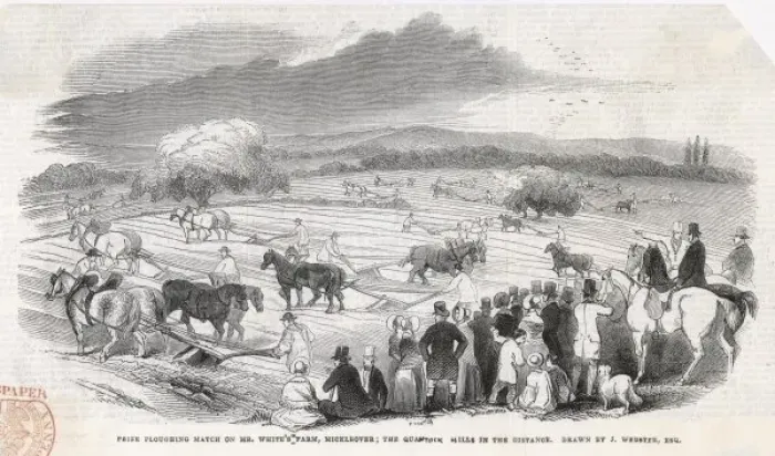 Framed Print : Ploughing Match 1843 Framed Print : Ploughing Match 1843