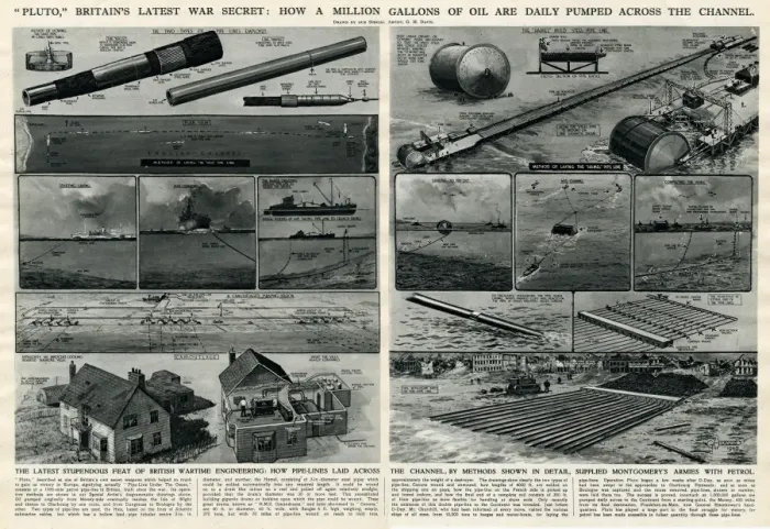 Framed Print : Pluto Pipe-Lines across the Channel by G. H. Davis Framed Print : Pluto Pipe-Lines across the Channel by G. H. Davis